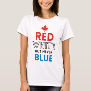 T-shirt Défense - blanc mais jamais bleu rouges