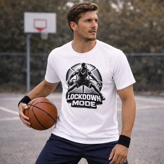 T-Shirt Défense de Basketball en Mode Confinement