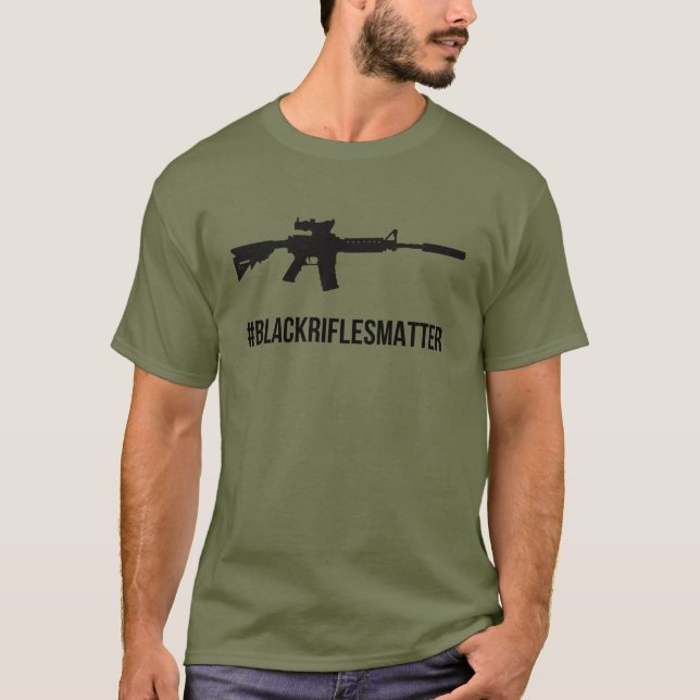 T-shirt Défense Dragon | "#BlackRiflesMatter" (Devant)