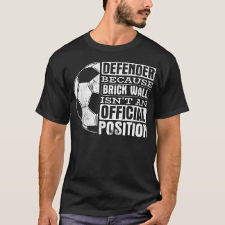 T-shirt Défenseur Brique Mur Position Sports Football Ball