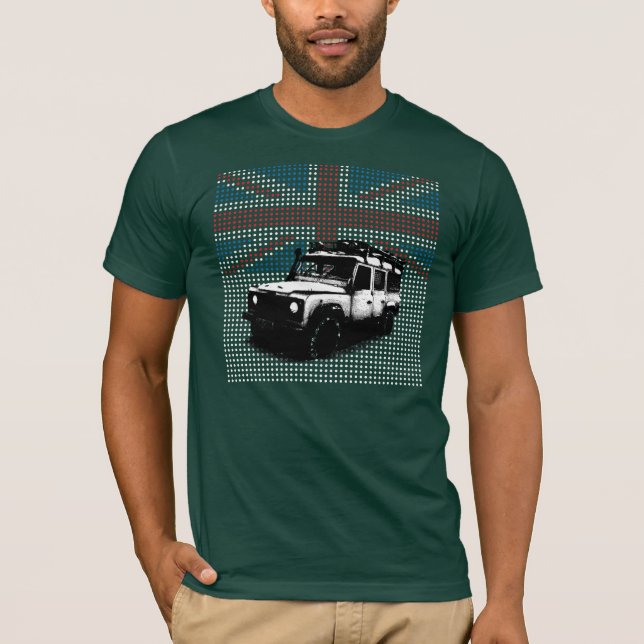 T-shirt Défenseur d'Union Jack Land Rover (Devant)