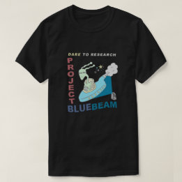 T-shirt Défi au faisceau de bleu de projet de recherche