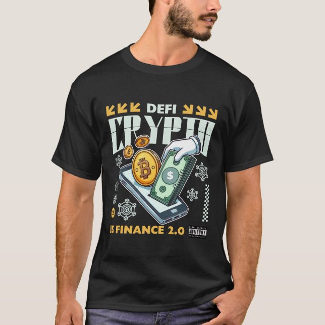 T-shirt Defi : Crypto est finance 2.0 (Devant)