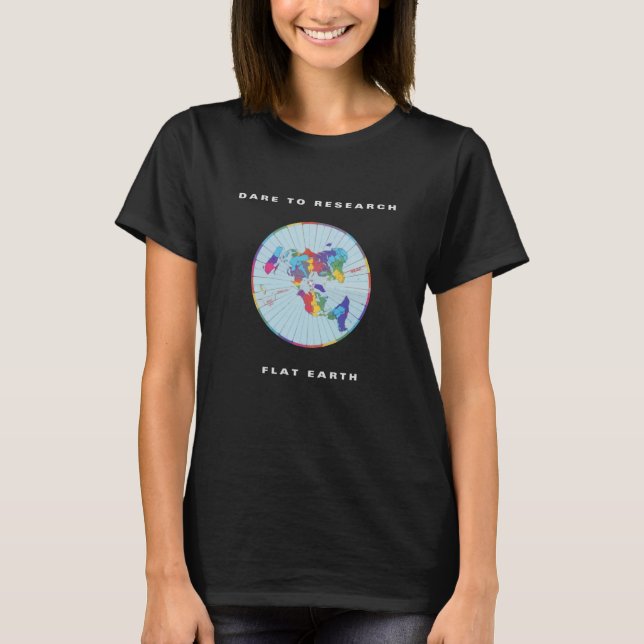 T-shirt Défi pour rechercher la terre plate (Devant)