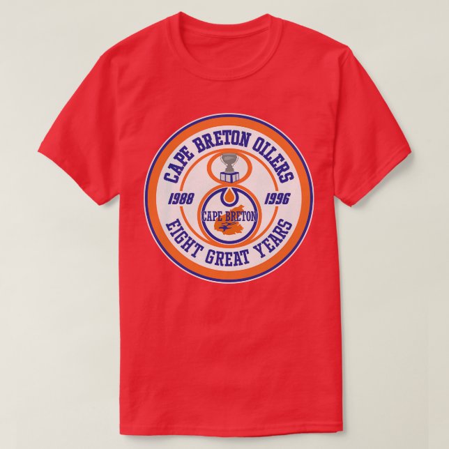 T-shirt Déficit Cape Breton Oilers 8 Great Years Hockey Th (Design devant)
