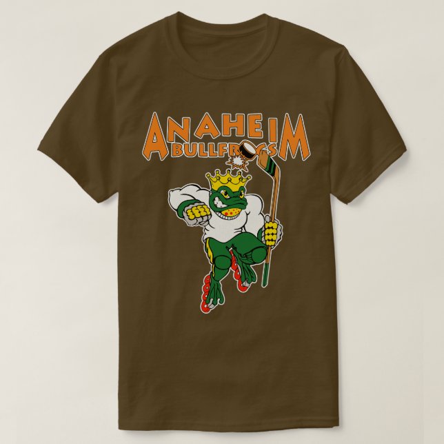 T-shirt Déficit Rétro Anaheim Bullfrogs Roller Hockey (Design devant)