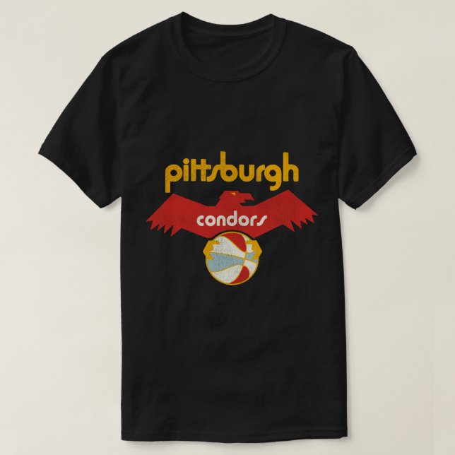 T-shirt Déficit Rétro Pittsburgh Condors ABA Basketball Te (Design devant)
