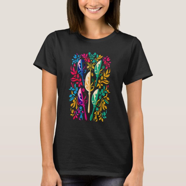 T-shirt Défilé de carnaval Mardi Gras avec fête de perles  (Devant)