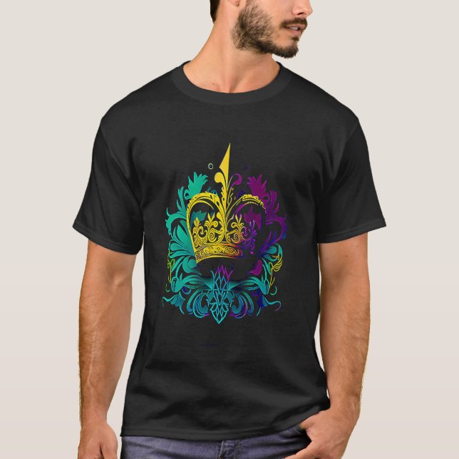 T-shirt Défilé de carnaval Mardi Gras avec fête de perles  (Devant)