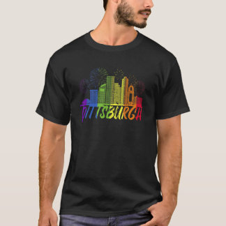 T-shirt Défilé de la fierté de Pittsburgh Pride Skyline