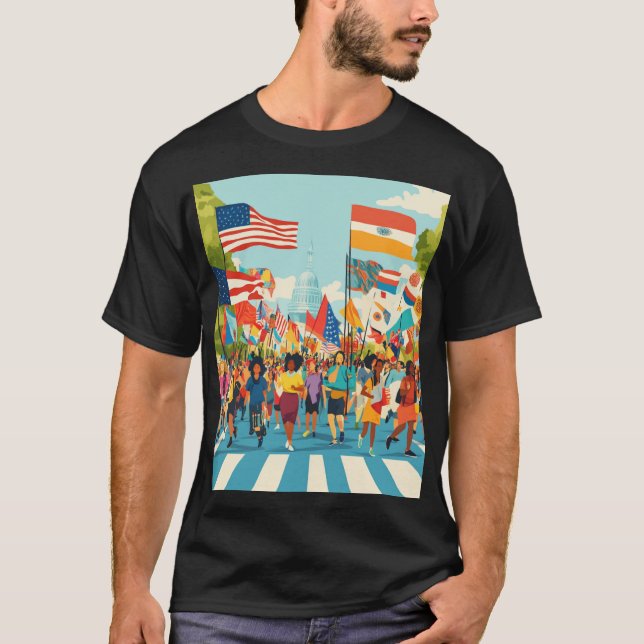T-shirt Défilé de l'unité : célébration de la diversité ;  (Devant)