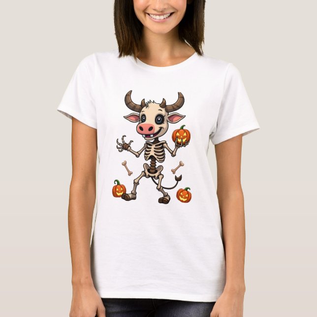 T-shirt Défilé de vaches squelettes (Devant)