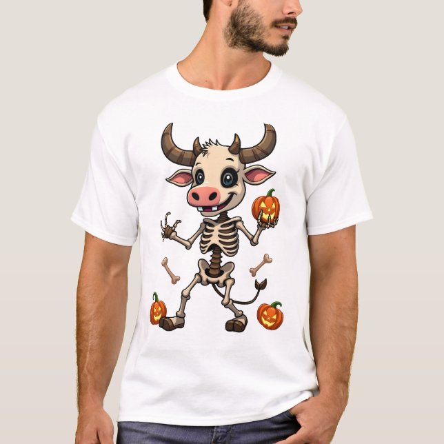 T-shirt Défilé de vaches squelettes (Devant)