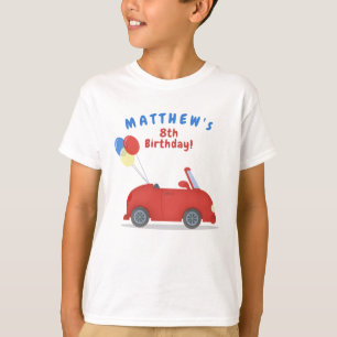 T-shirt Défilé de voitures d'anniversaire avec distanciati