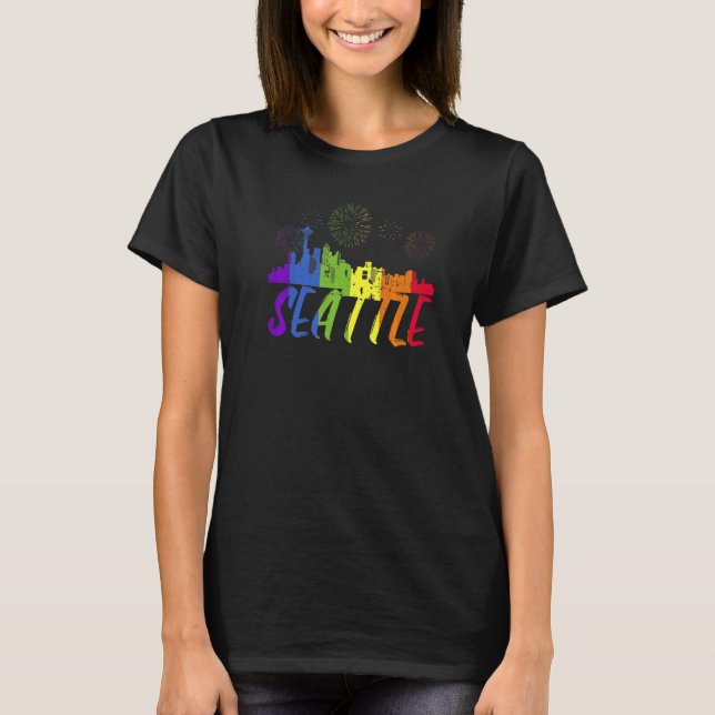 T-shirt Défilé Seattle Pride Skyline Pride Seattle (Devant)