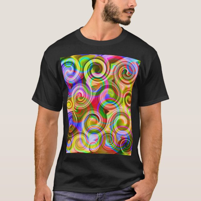 T-shirt Défilement Abstrait géométrique pastel (Devant)