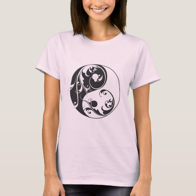 T-shirt Défilement Yin & Yang (noir) (Devant)