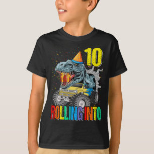T-shirt Défiler dans le 10e anniversaire Monster Truck Din