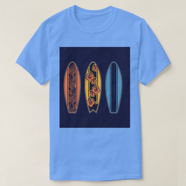T-shirt Définir le surf de conception de la planche de sur (Design devant)