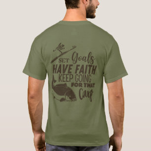 T-shirt Définir les objectifs   Motivation de la pêche   P