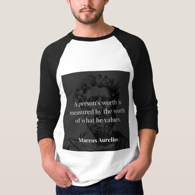 T-shirt Définir une valeur : Marcus Aurelius sur les valeu (Devant)