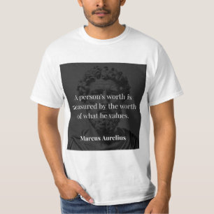T-shirt Définir une valeur : Marcus Aurelius sur les valeu