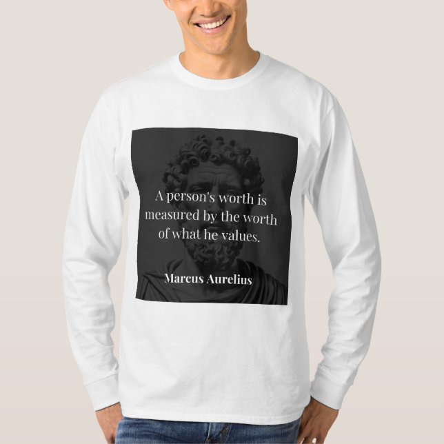 T-shirt Définir une valeur : Marcus Aurelius sur les valeu (Devant)