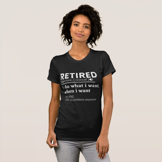 T-shirt définition à la retraite, drôle de retraite, retra (Devant entier)