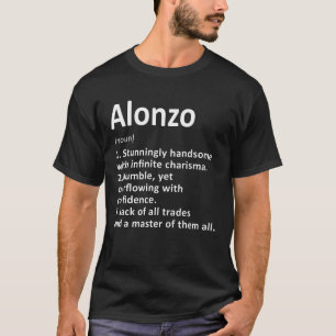 T-shirt Définition Alonzo Nom Personnalisé Anniversaire Dr