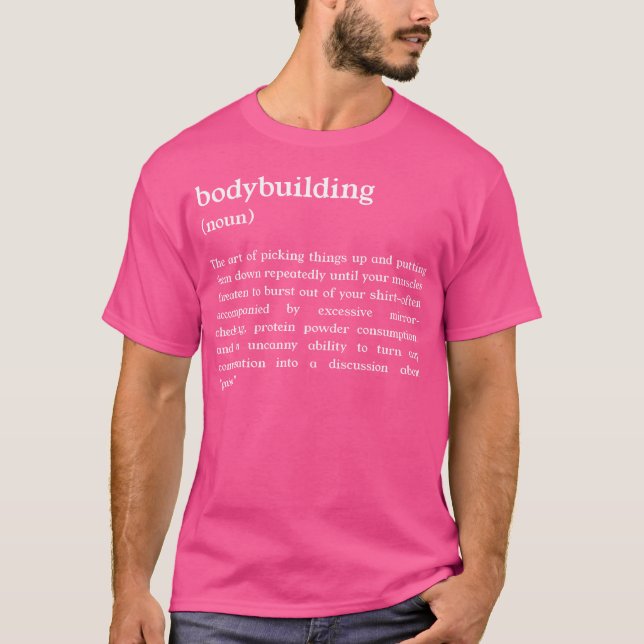 T-shirt Définition amusante de la musculation (Devant)