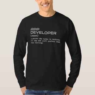 T-shirt Définition amusante du développeur d'application