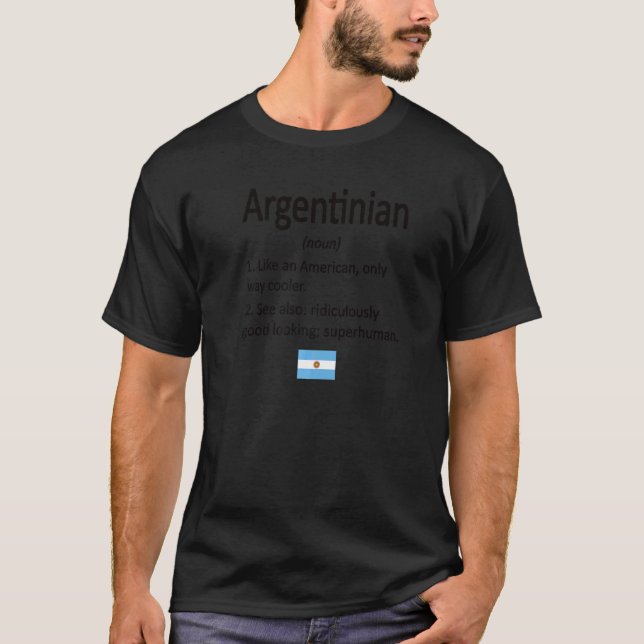 T-shirt Définition argentine Argentine Drapeau argentin (Devant)