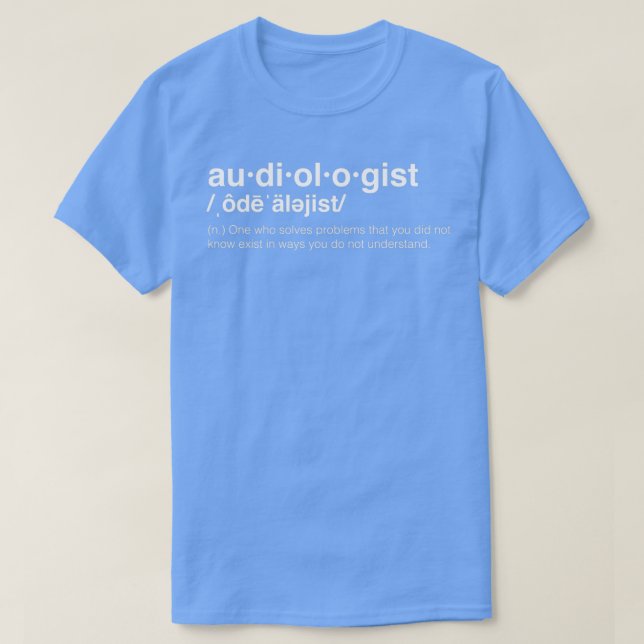 T-shirt Définition audiologiste (Design devant)