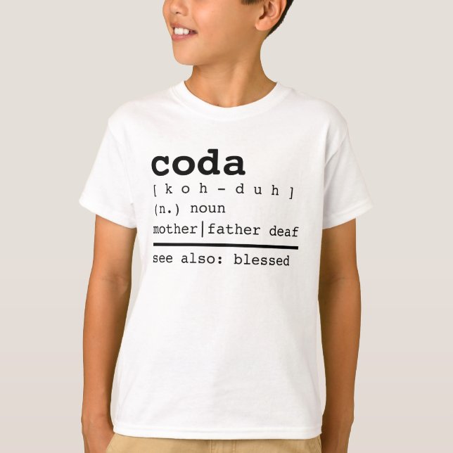 T-shirt Définition bénie par coda (Devant)