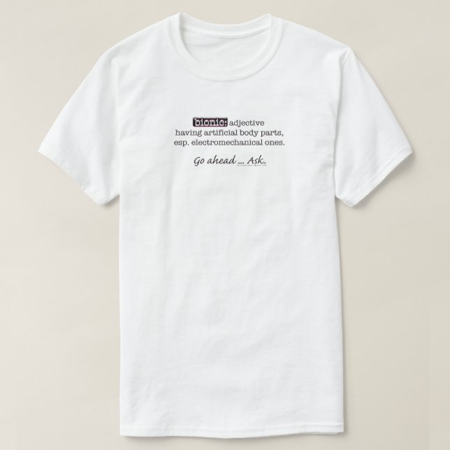 T-shirt Définition bionique des hommes (Design devant)