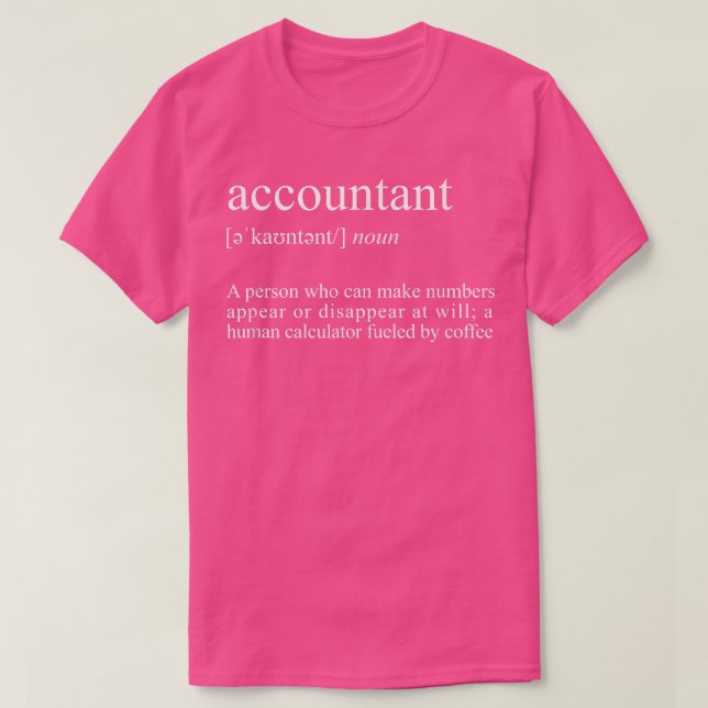 T-shirt Définition comptableComptabilité amusante (Design devant)