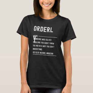 T-shirt Définition d'agent d'ordre Titre de l'emploi