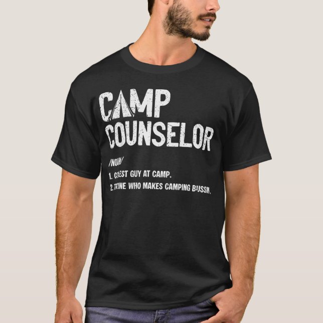 T-shirt Définition d'animateur de camp drôle Été (Devant)