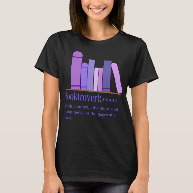 T-shirt Définition de Booktrovert – Conception de lecteur  (Devant)
