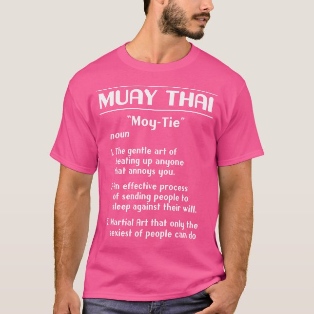 T-shirt Définition de boxe thaïlandaise Muay Thai Funny (Devant)
