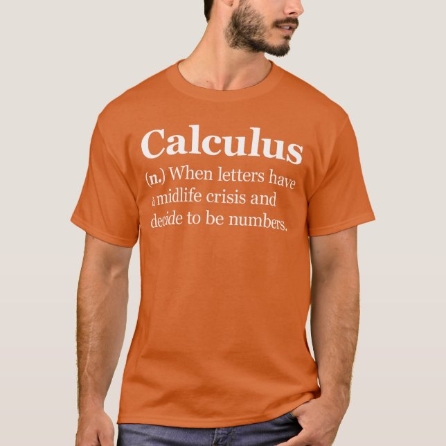 T-shirt Définition de calcul drôle calcul professeur de ma (Devant)