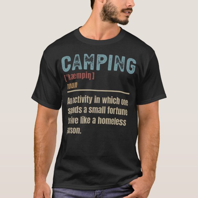 T-shirt Définition de camping drôle campeur camp (Devant)