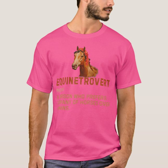 T-shirt Définition de cheval équinetroverté drôle de cheva (Devant)