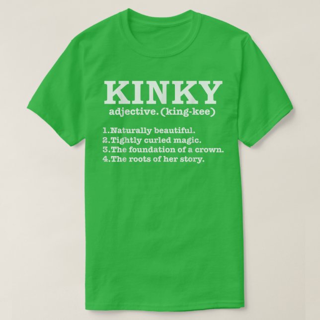 T-shirt Définition de cheveux Kinky Fierté de cheveux natu (Design devant)
