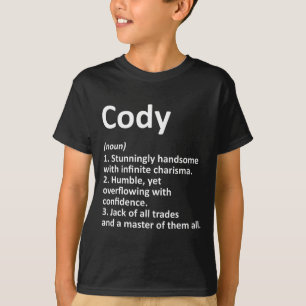 T-shirt Définition de Cody Nom Personnalisé Anniversaire D