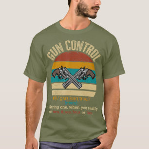 T-shirt Définition de contrôle de pistolet Drôle propriéta