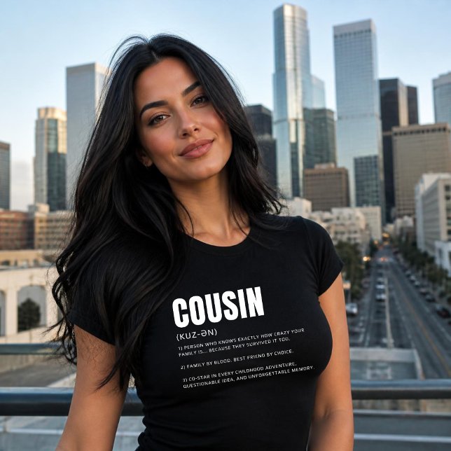 T-shirt Définition de cousin drôle et sincère (Créateur téléchargé)