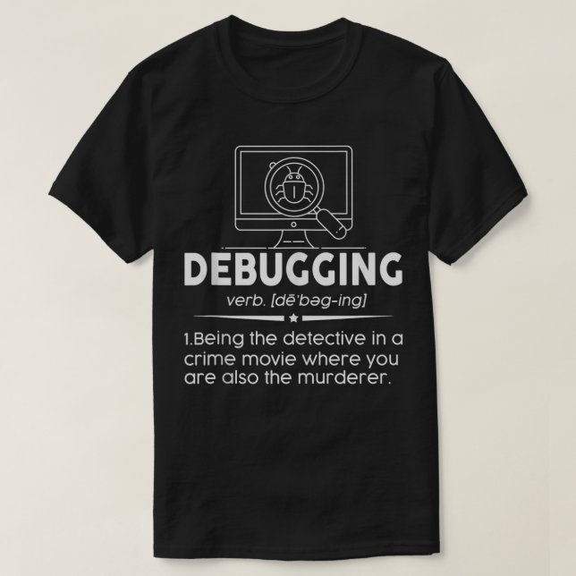 T-shirt Définition de débogage programmation de codage amu (Design devant)