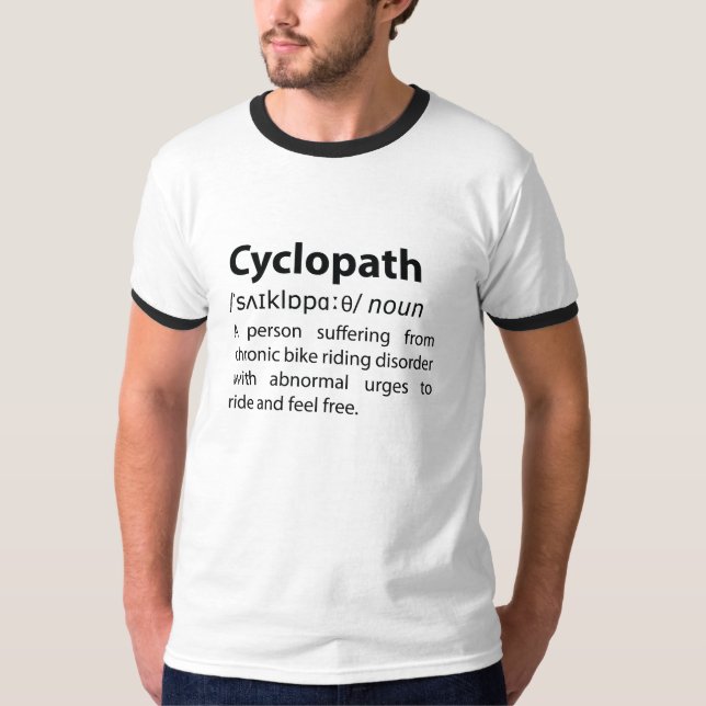 T-shirt Définition de dictionnaire amusant Cyclopath (Devant)