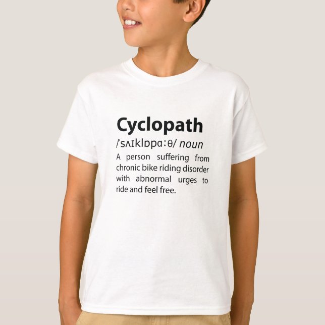 T-shirt Définition de dictionnaire amusant Cyclopath (Devant)